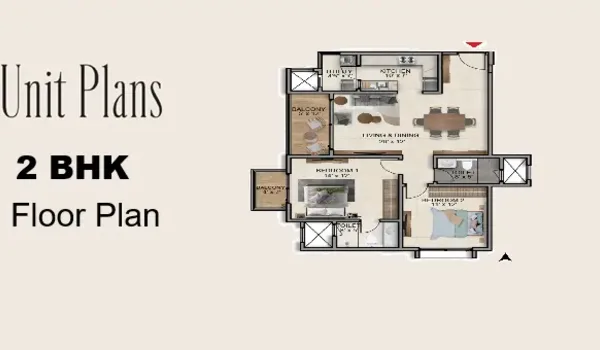 Featured Image of Prestige Padi 2 BHK Floor Plan